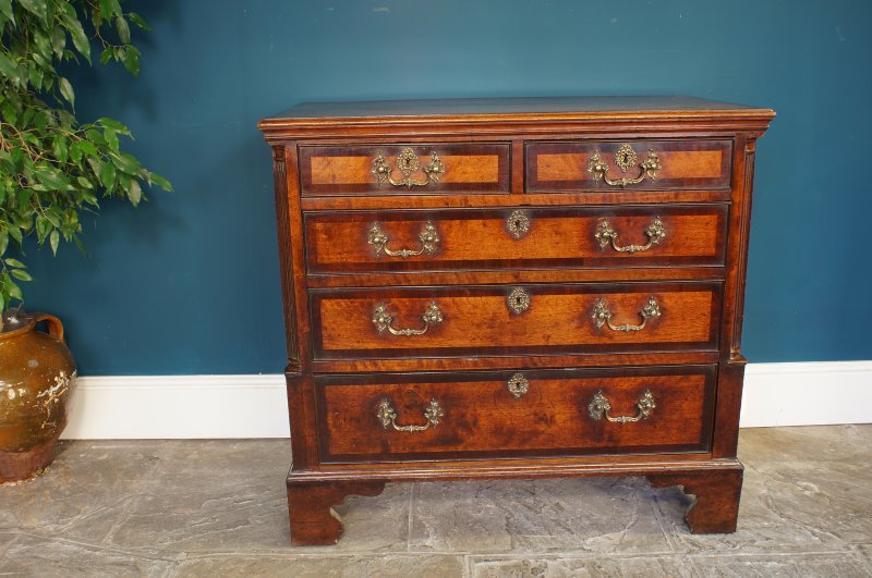 18th Century Walnut Chest Of Drawers.
