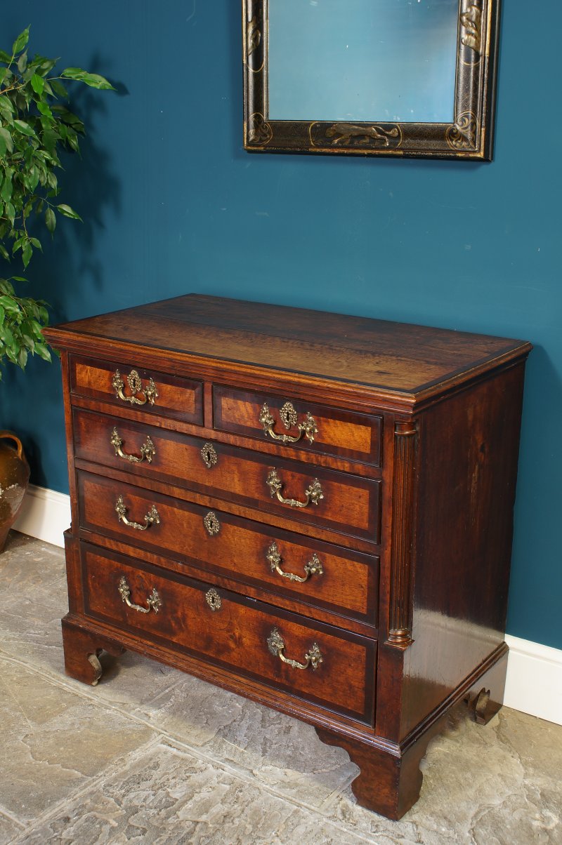 18th Century Walnut Chest Of Drawers.