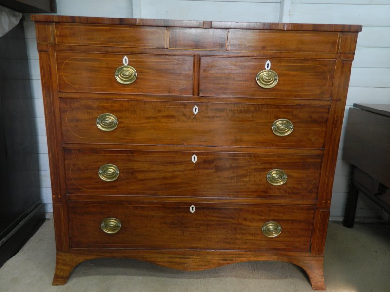 Victorian Mahogany Inlay Chest of Drawers