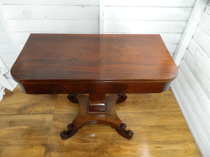 Antique Rosewood Games Table With Fold Over Lid