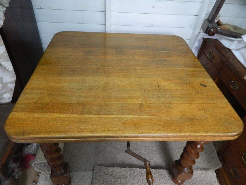 Golden Oak Barley Twist Wind Out Extending Table