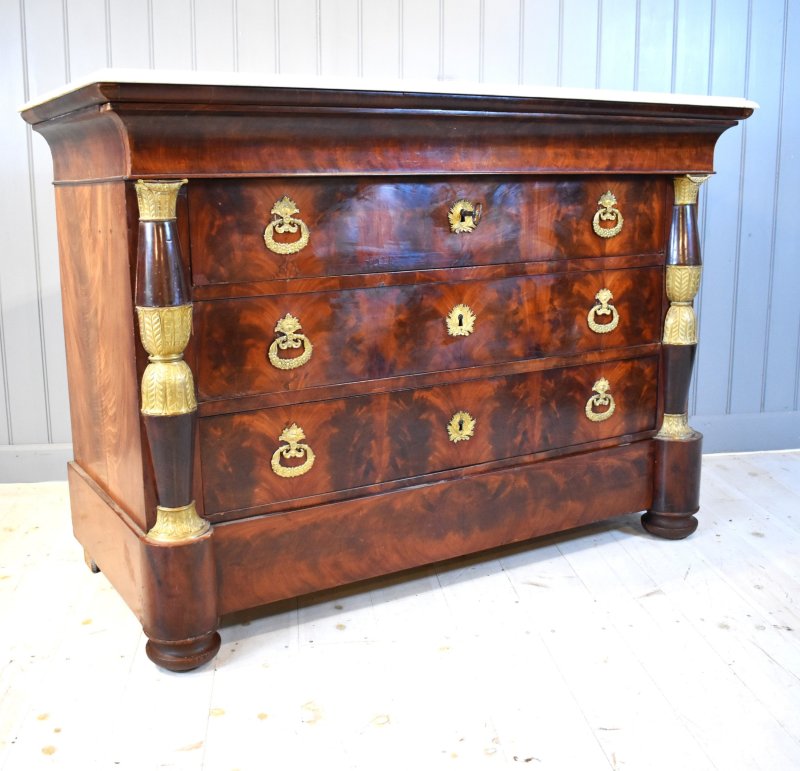 French Empire Commode Chest Of Drawers