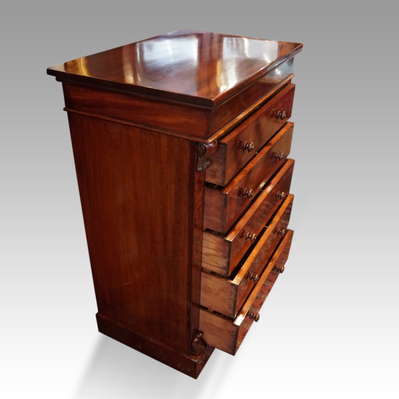 Small Victorian mahogany Wellington chest