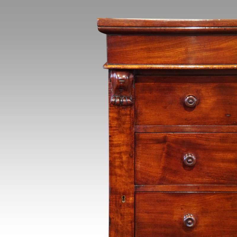 Small Victorian mahogany Wellington chest