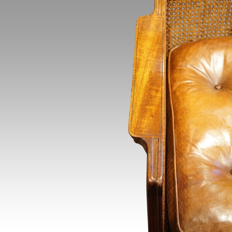 19thc mahogany library chair