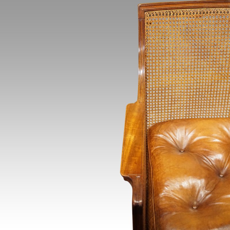 19thc mahogany library chair