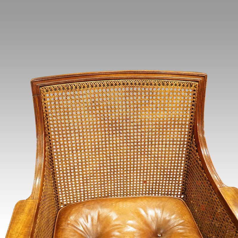 19thc mahogany library chair