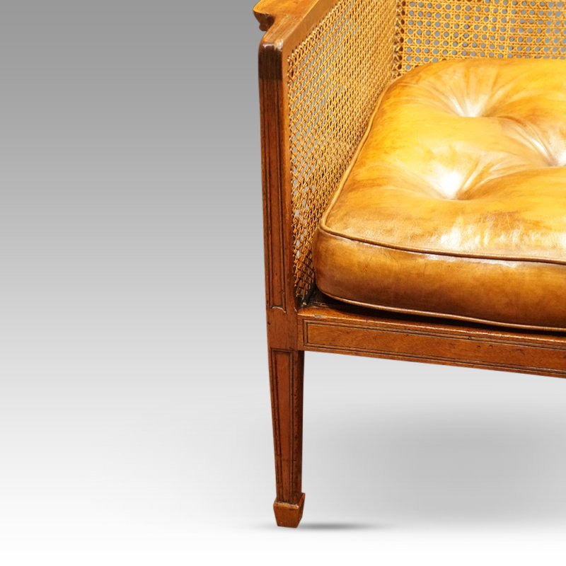 19thc mahogany library chair