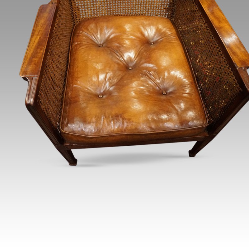 19thc mahogany library chair