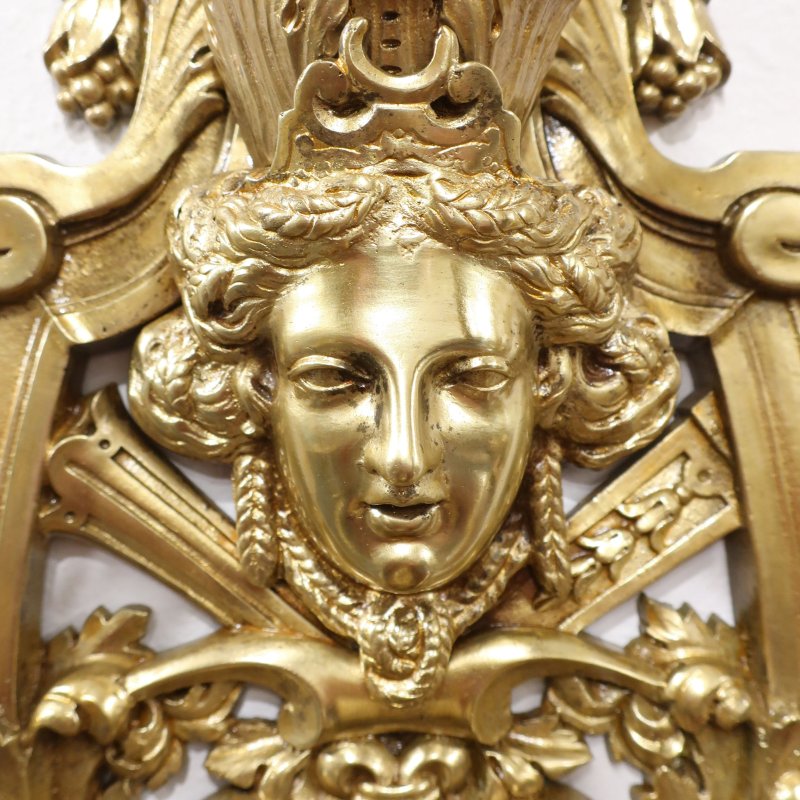 Pair of French Louis XIV Style Gilt Bronze Wall Lights