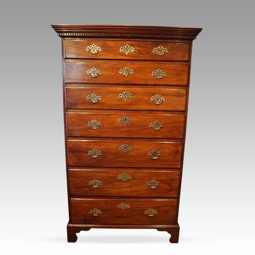George III Irish Mahogany Tallboy