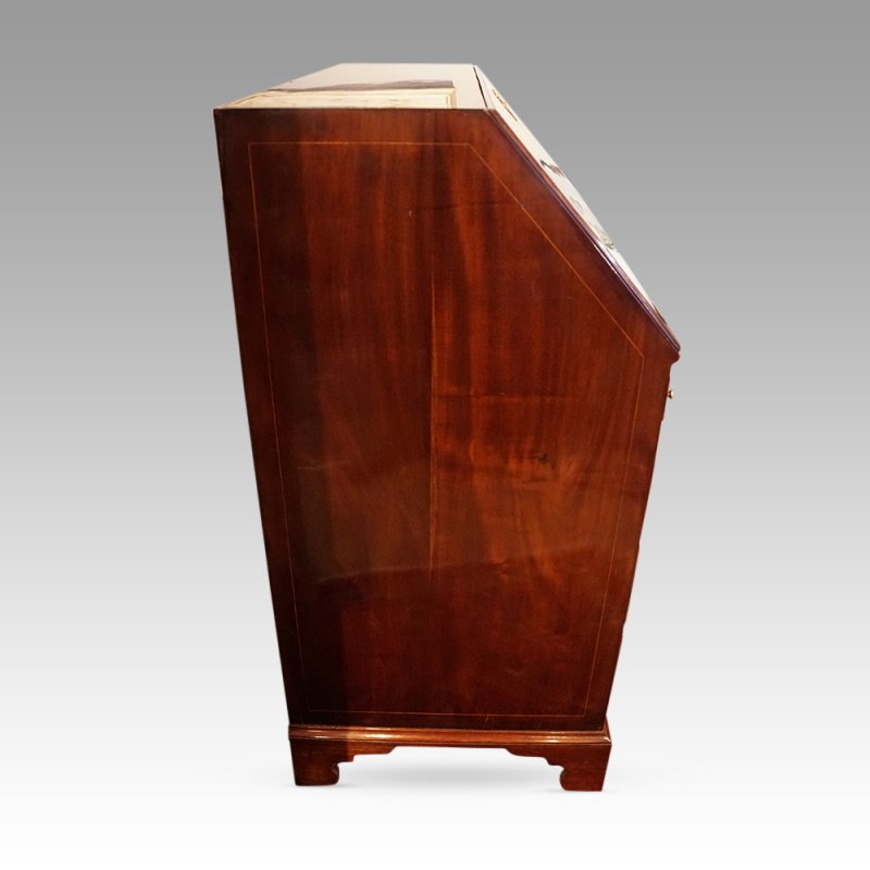 George III Inlaid Mahogany Bureau