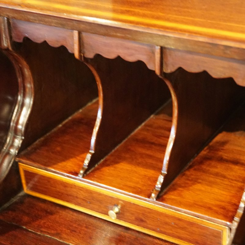 George III Inlaid Mahogany Bureau