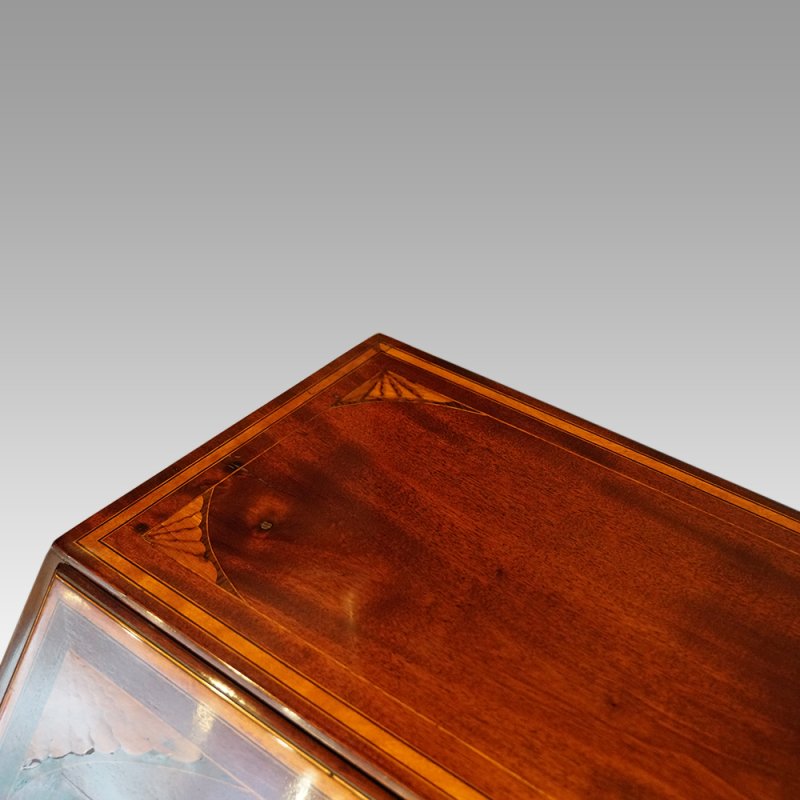 George III Inlaid Mahogany Bureau
