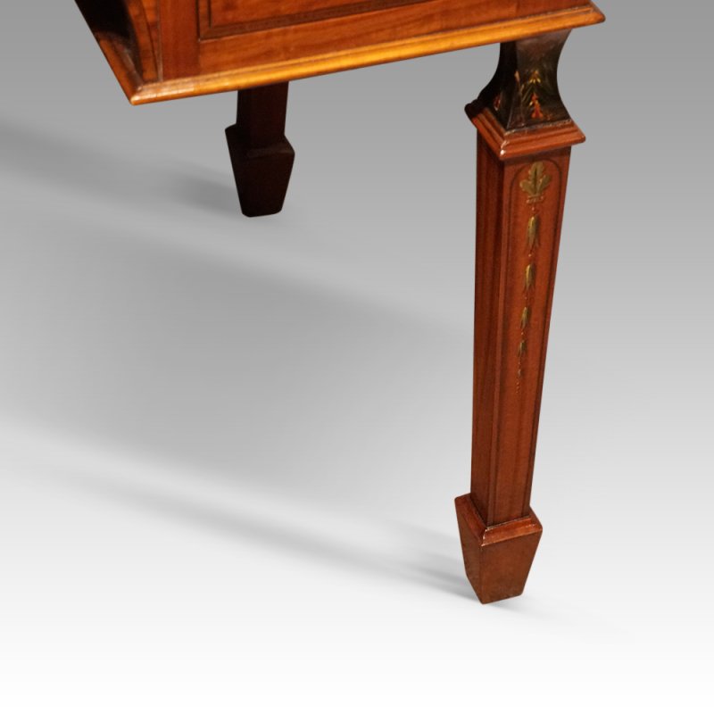 Edwardian painted satinwood bookcase