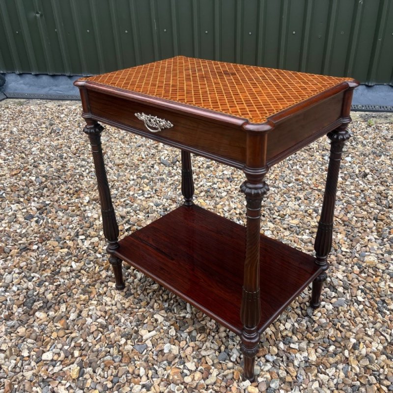 An Exhibition Quality Collingson & Lock Rosewood, Coromandel And Kingwood Inlaid Table