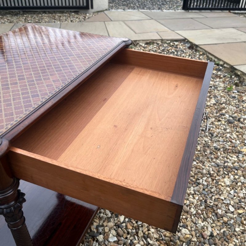 An Exhibition Quality Collingson & Lock Rosewood, Coromandel And Kingwood Inlaid Table