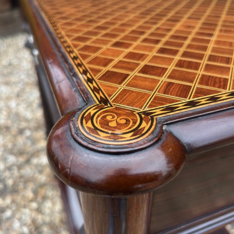 An Exhibition Quality Collingson & Lock Rosewood, Coromandel And Kingwood Inlaid Table