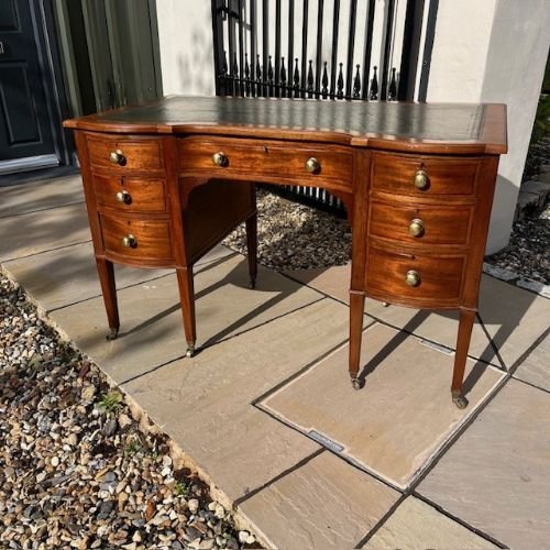 A Late Victorian Period Gillows Of Lancaster Mahogany Desk.