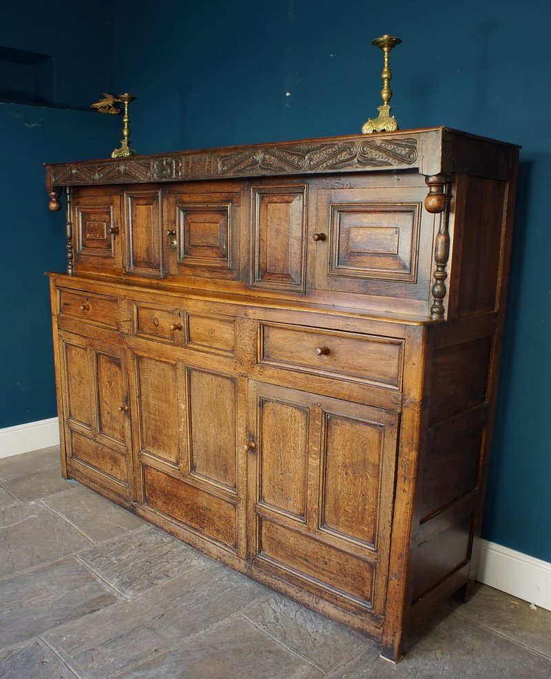 Large 18th Century Oak  Court Cupboard.