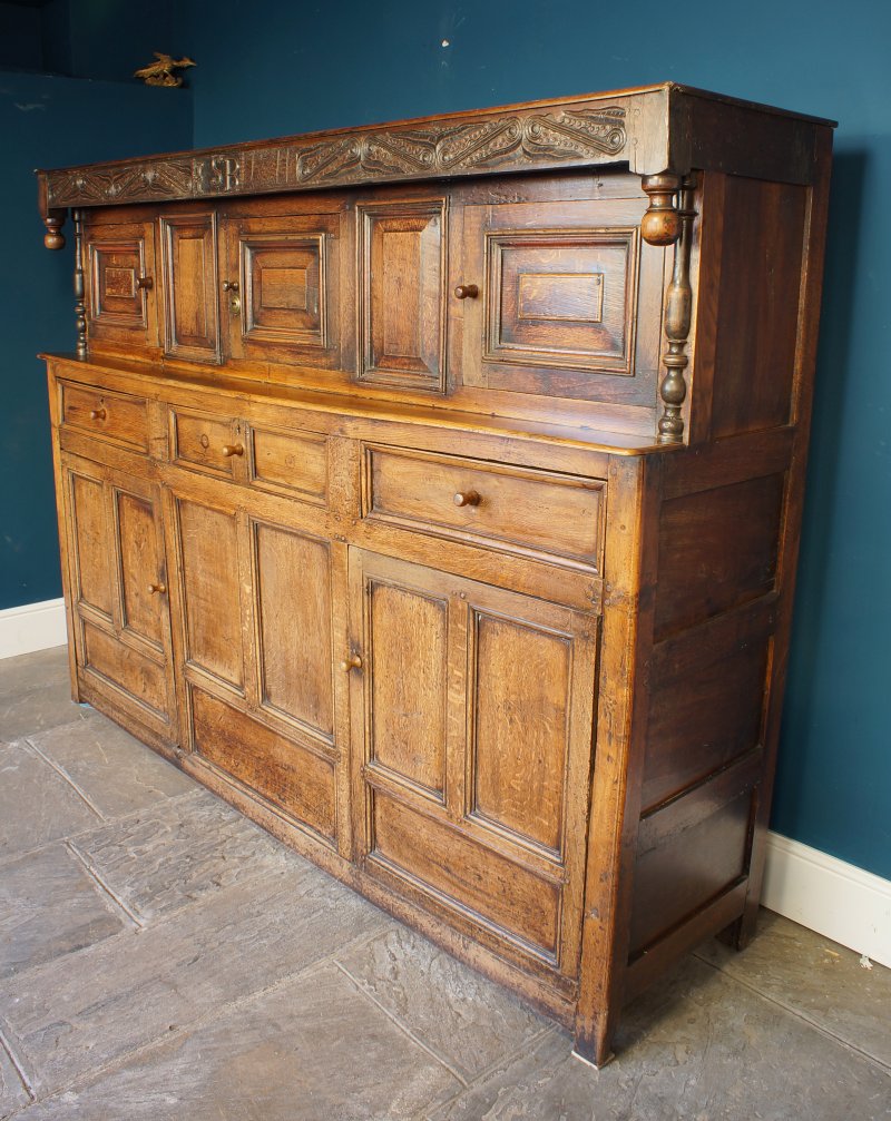 Large 18th Century Oak  Court Cupboard.