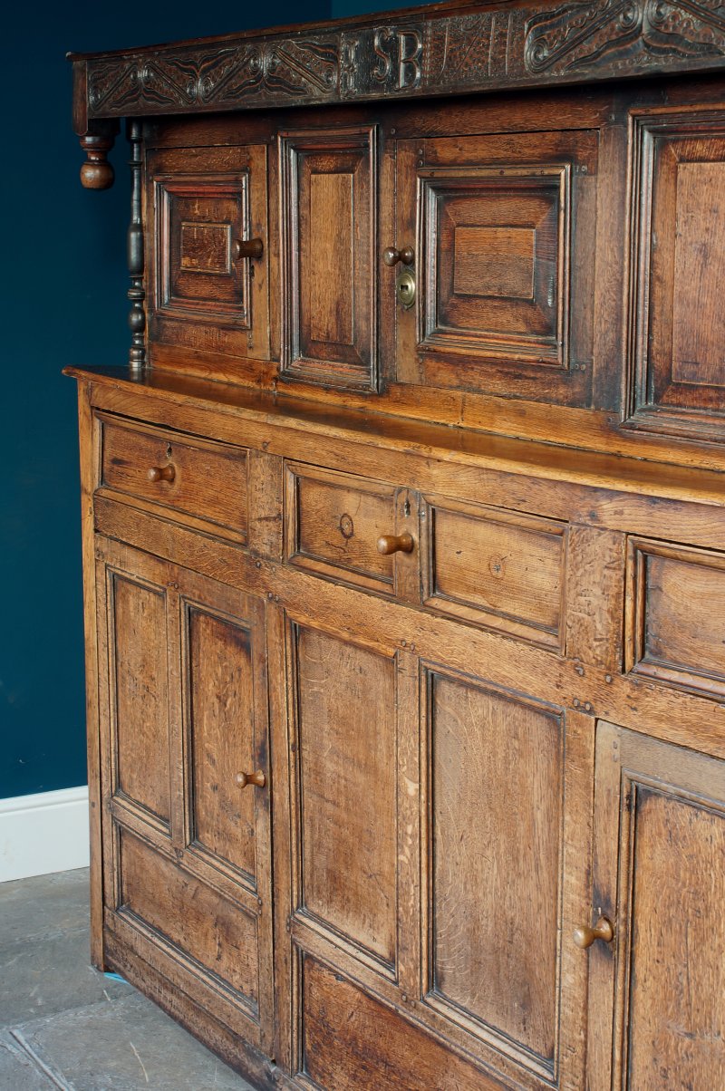 Large 18th Century Oak  Court Cupboard.