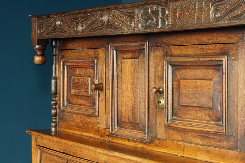 Large 18th Century Oak  Court Cupboard.