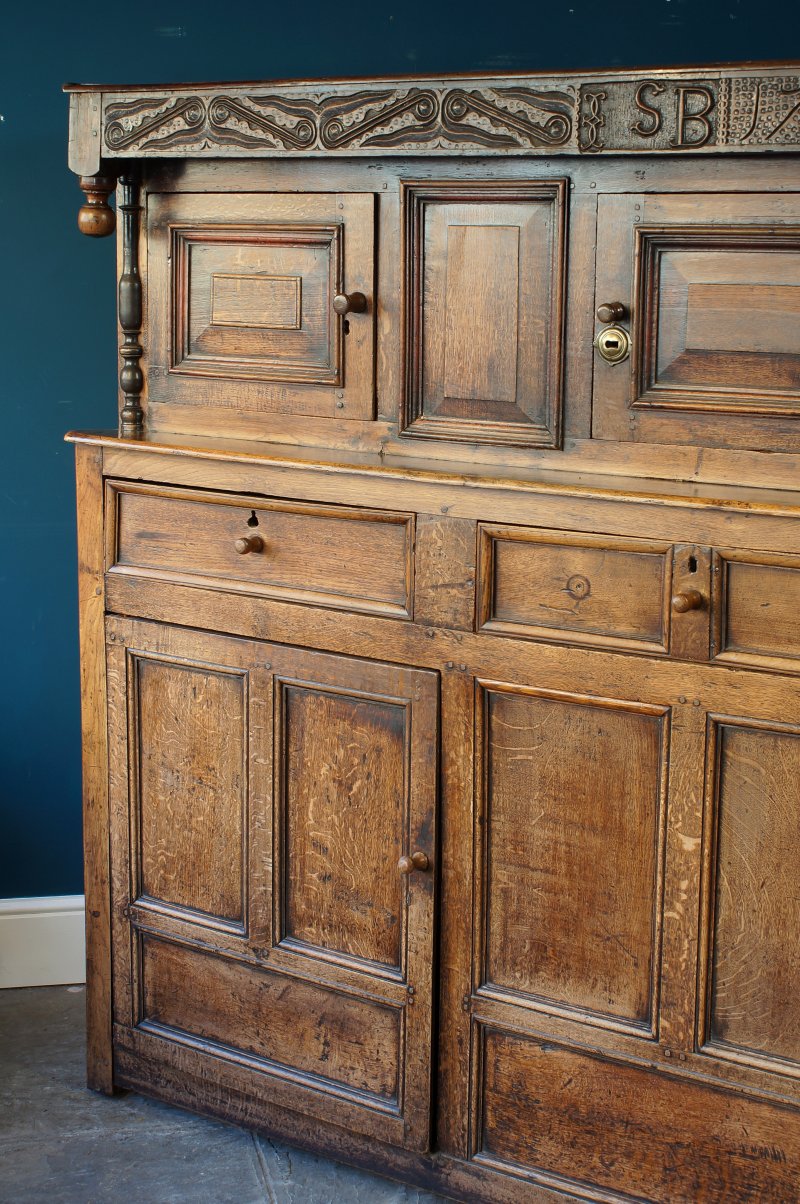Large 18th Century Oak  Court Cupboard.