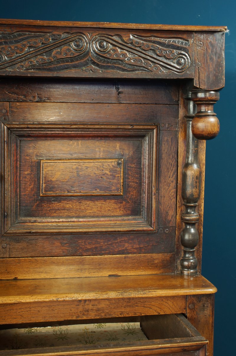 Large 18th Century Oak  Court Cupboard.