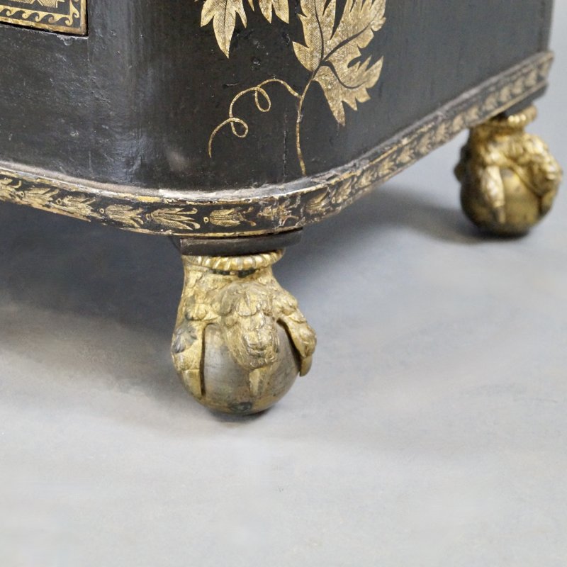 A Rare Regency Pen-Work Side Cabinet