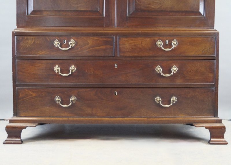 An Exceptional Chippendale Period Mahogany Clothes Press