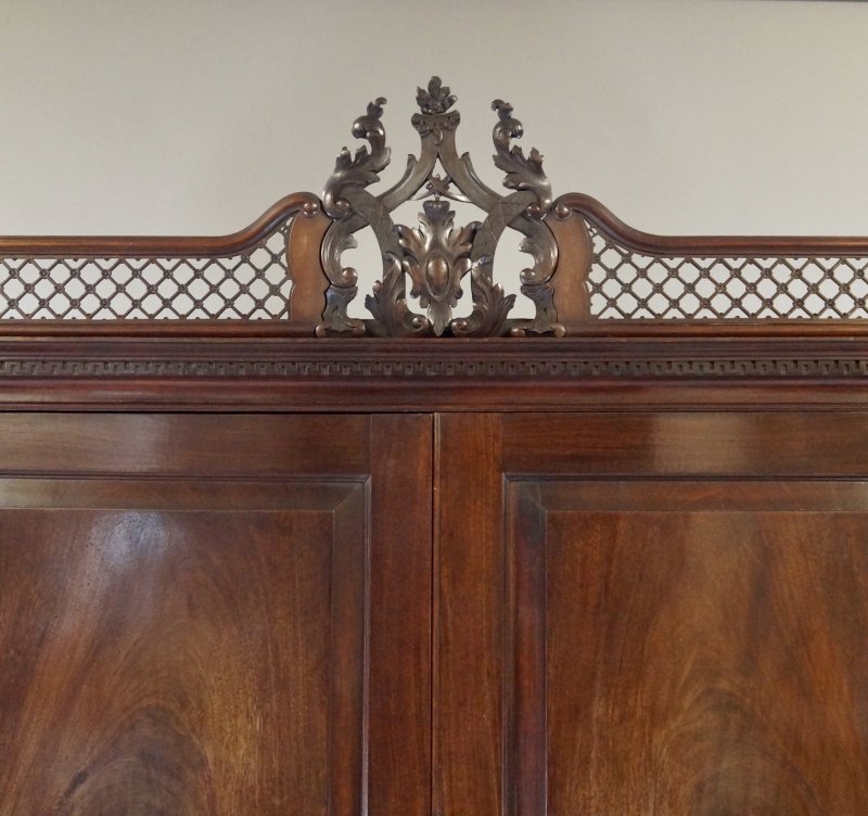 An Exceptional Chippendale Period Mahogany Clothes Press