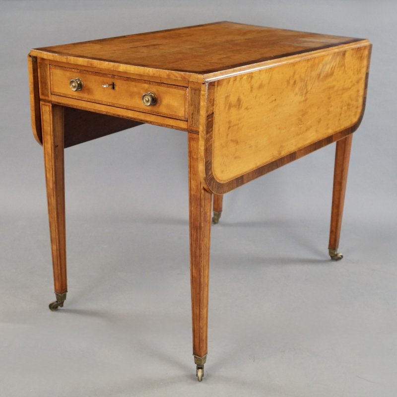 A George III Satinwood Pembroke Table