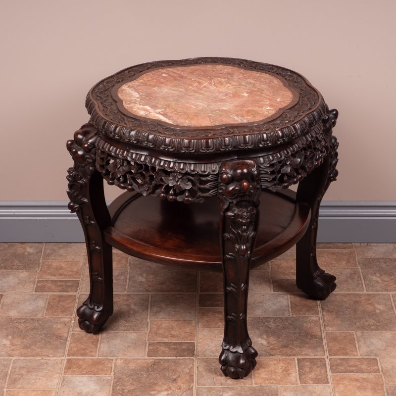 Carved Oriental Occasional Table