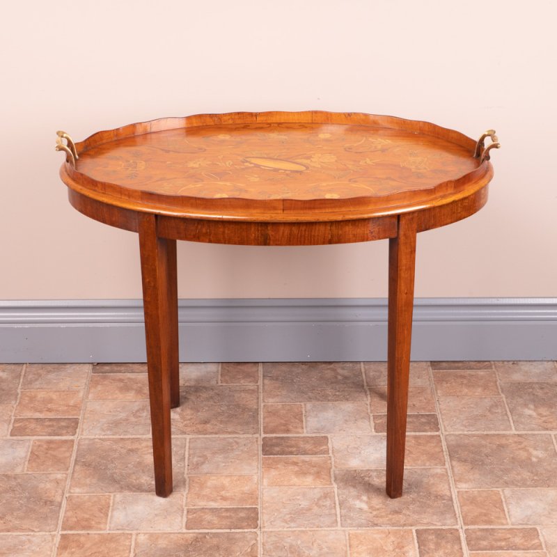 Satinwood Tray on Stand