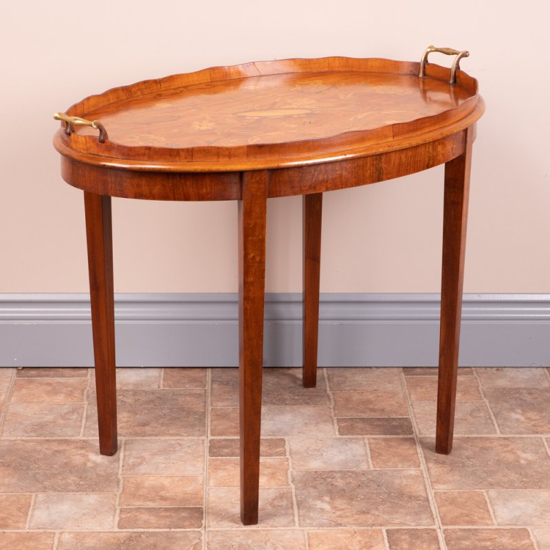Satinwood Tray on Stand
