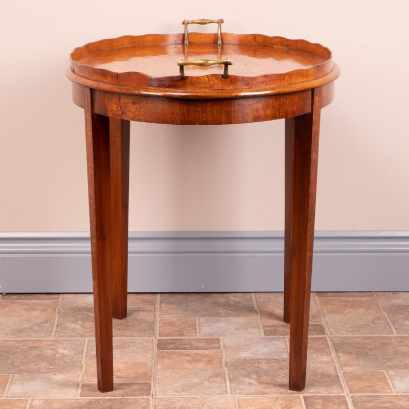 Satinwood Tray on Stand