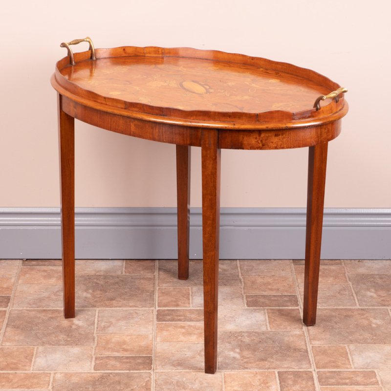 Satinwood Tray on Stand