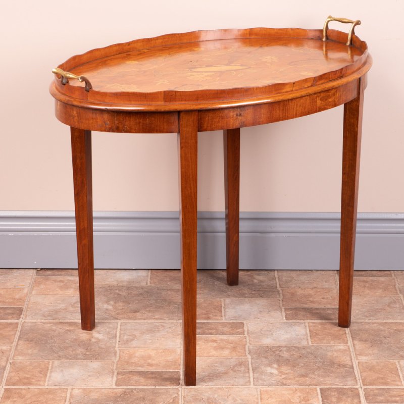 Satinwood Tray on Stand