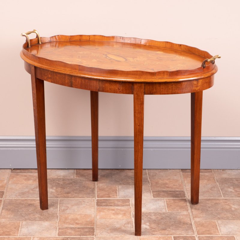Satinwood Tray on Stand