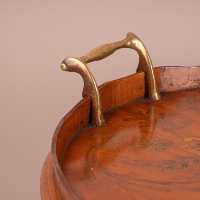 Satinwood Tray on Stand