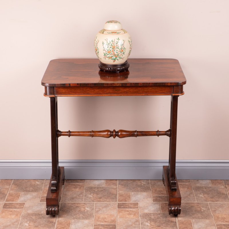 19thC Rosewood Stretcher Table