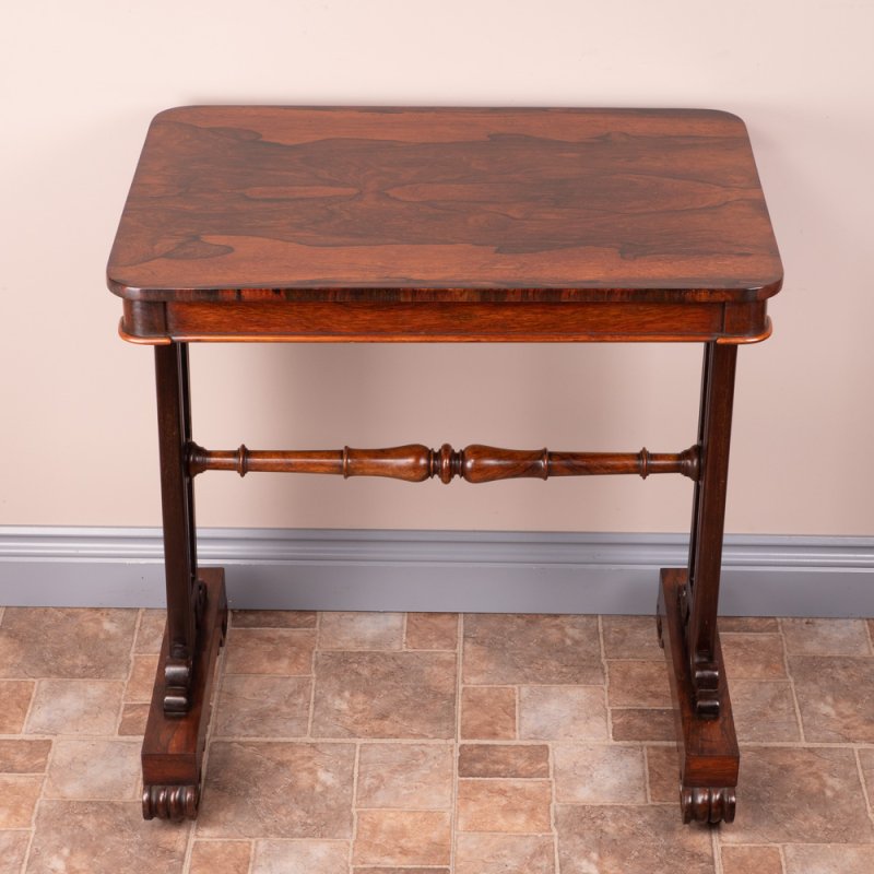 19thC Rosewood Stretcher Table