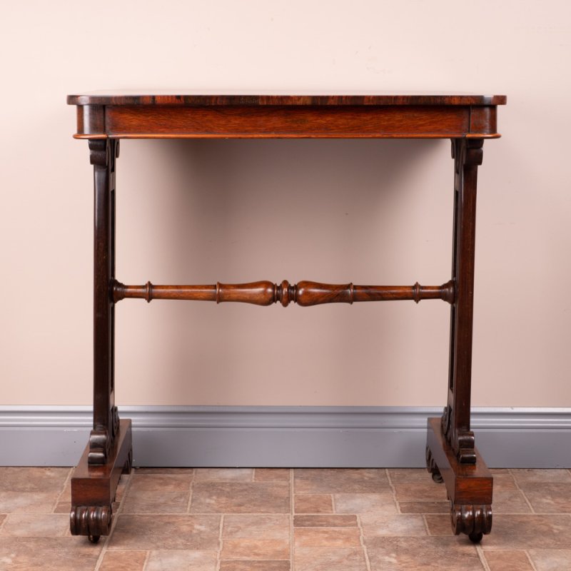 19thC Rosewood Stretcher Table