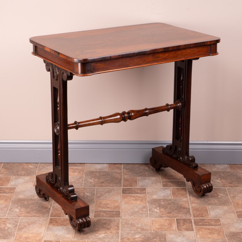 19thC Rosewood Stretcher Table