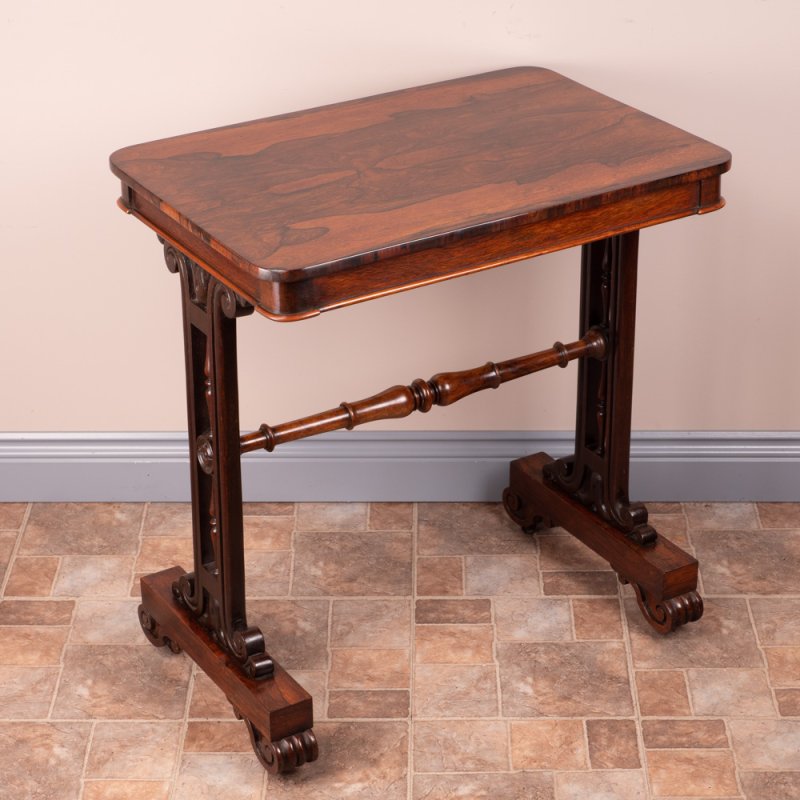19thC Rosewood Stretcher Table