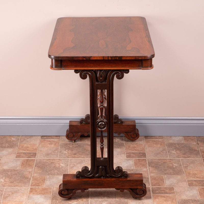 19thC Rosewood Stretcher Table