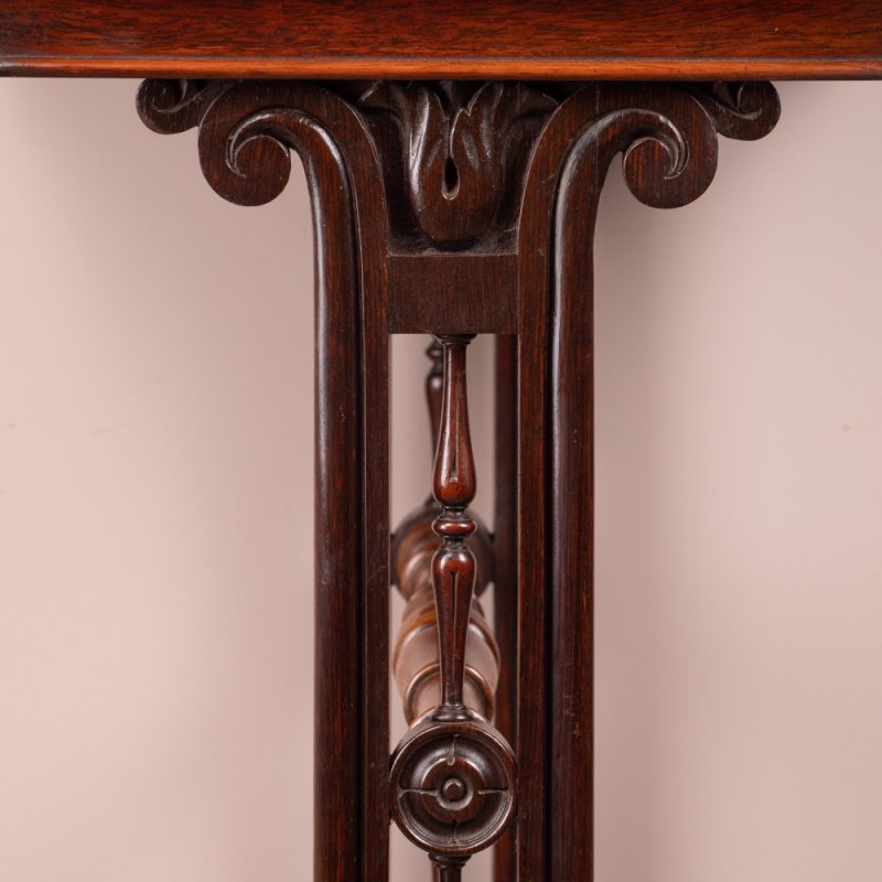 19thC Rosewood Stretcher Table
