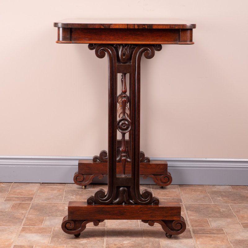 19thC Rosewood Stretcher Table