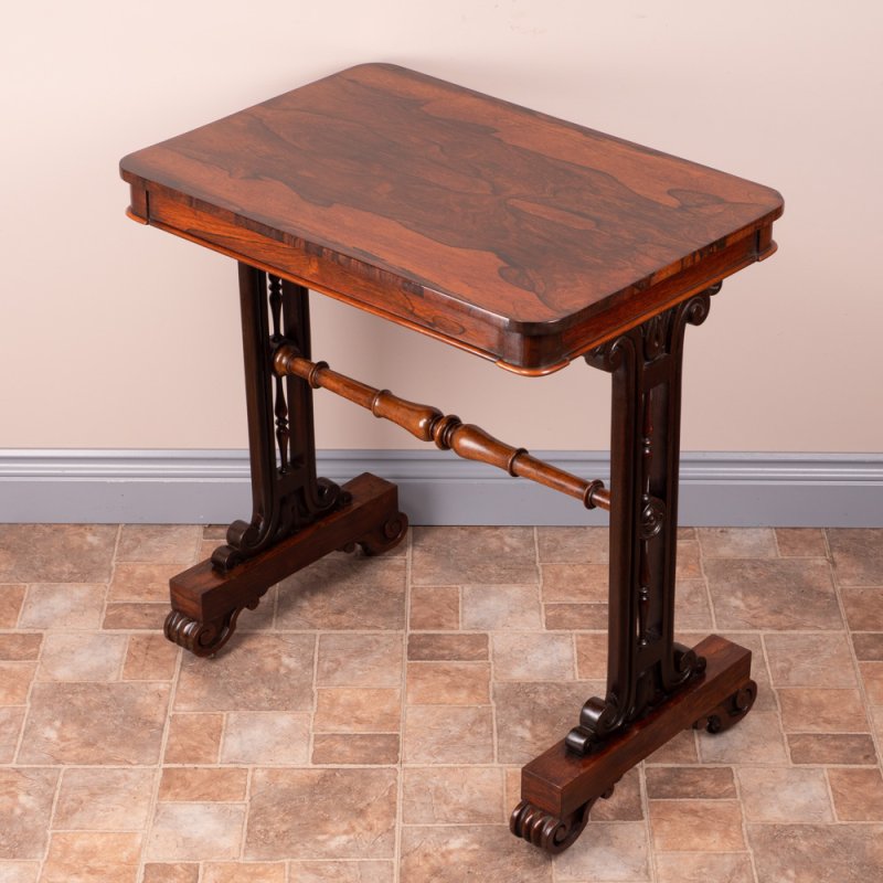 19thC Rosewood Stretcher Table